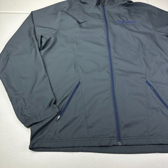 Nike Jacket Adult Size XL Lightweight Windbreaker‎ Utah State Basketball - Picture 2 of 11